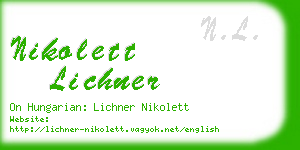 nikolett lichner business card